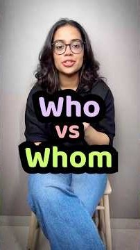 Difference Between WHO and WHOM | English Grammar Lesson | Common Mistakes In English Explained