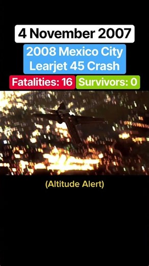 2008 Mexico City Learjet 45 Crash CVR+Animation #aviation #mexico #mia #planecrash