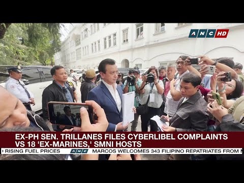 Trillanes files cyberlibel complaints vs 18 'ex-Marines,' SMNI hosts | ANC