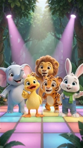 Lion Tiger & Friends Dance Along | Fun Kids Songs & Nursery Rhymes#kidsrhymes‪@TinyTunesRhymesHD‬