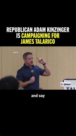 Adam Kinzinger campaigns for James Talarico: "No clearer choice for U.S. Senate."
