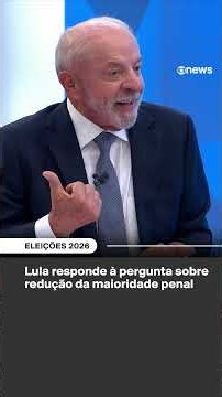 Lula responde à pergunta sobre maioridade penal