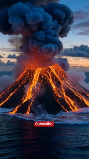 Ultra-HD Volcano Eruption in Ocean & River | Cinematic 8K Disaster Scene