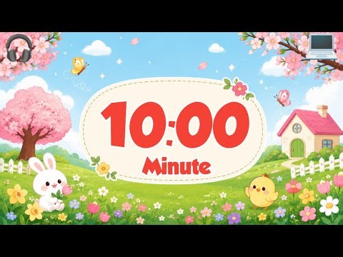 10 Minute Spring Study Timer 🌸 Cute Bunny & Chick Aesthetic Countdown Timer