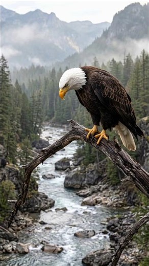 The Perfect Strike 🦅 | Eagle Catches Fish | Mountain River Wildlife 4K #eagle