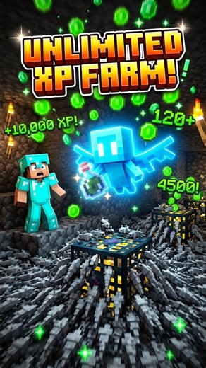 Unlimited Silver Fish XP Farm in minecraft using allay pet ⚡ #shorts
