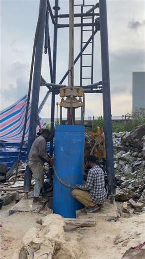 600mm PVC Pipe Installation for Tube Well | Borehole Casing Installation | Tube Well Work#tubewell