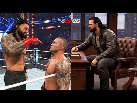WWE 2K26 My GM Mode - Roman Reigns Vs Randy Orton & Drew McIntyre Still Oscar Superstar