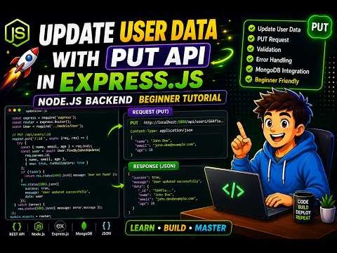 🚀 Update User Data with PUT API in Express.js | Node.js Backend Beginner Tutorial