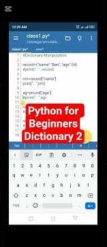 Python for Beginners | Dictionary 2