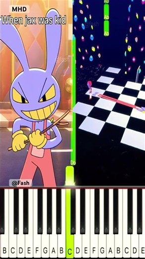 Jax (The Amazing Digital Circus) @fash - Piano Tutorial