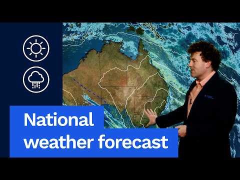 National Weather Forecast: Showers in the east and WA, dry warm and sunny elsewhere