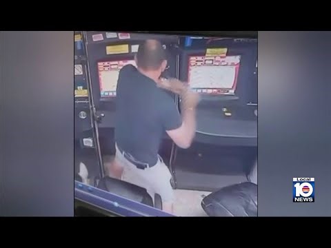 Video shows man smashing slot machine with metal rod before swiping $2K in Hialeah: Cops