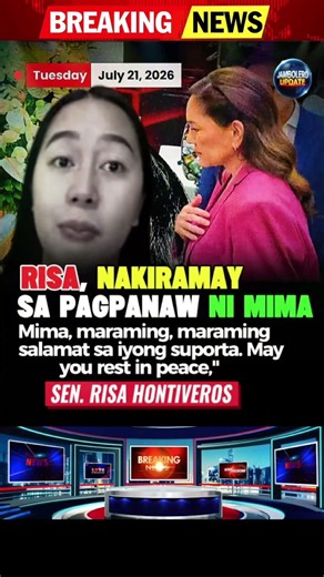 RISA, NAKIRAMAY SA PAGPANAW NI MIMA