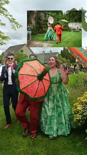 Colourful Festival Wedding in South Wales with New Orleans Marching Band