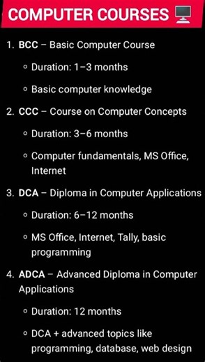 BCC (Basic Computer Course) Full Information | Eligibility, Syllabus, Fees, Duration, Exam & Job