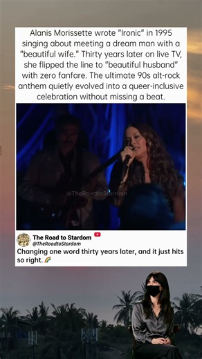 Nobody noticed Alanis Morissette changed this iconic lyric live. #Shorts #AlanisMorissette #ironic