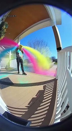 Paint Prank Surprise on Porch