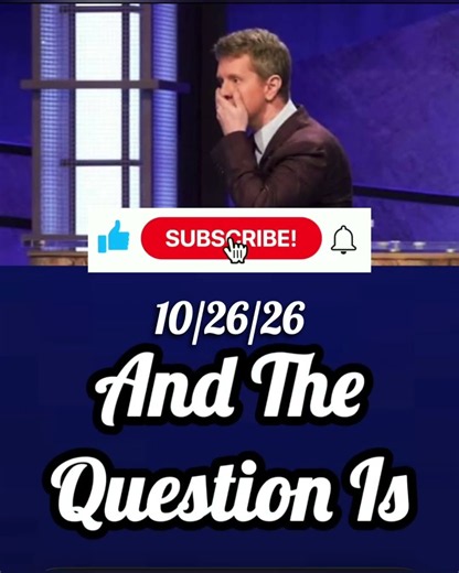 Final Jeopardy Spoiler 10/26/26