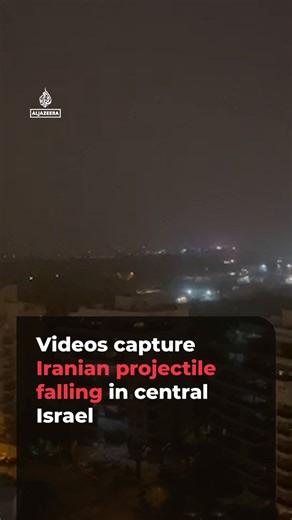 Videos show the moment a projectile strikes central Israel, with a loud explosion heard on impact.Iran says it will continue to “fight back” against US-Israeli attacks. At least 24 Israelis have been killed since the start of the US-Israeli war on Iran.