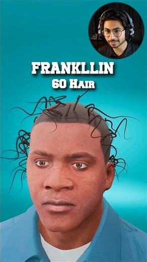GTA 5 Franklin 1 Hair vs 50,000 Hair 😂🔥