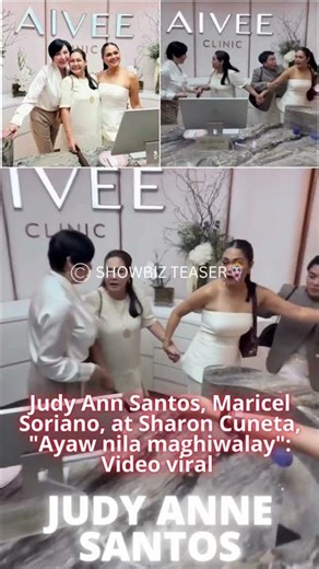 Judy Ann Santos, Maricel Soriano, at Sharon Cuneta, "Ayaw nila maghiwalay": Video viral