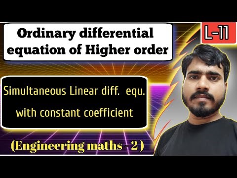 Simultaneous Linear differential equation with constant coefficient | B.tech maths | in Hindi