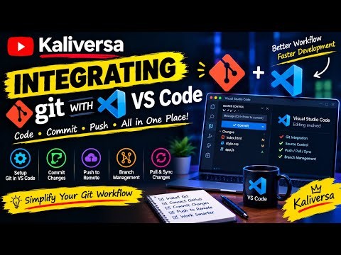 How to Integrate Git with VS Code 🔥 | Commit, Push, Pull & Manage GitHub | Step-by-Step Tutorial |