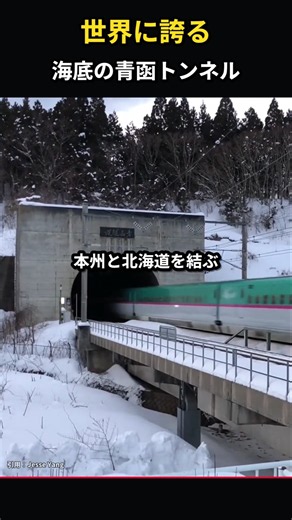 【世界に誇る日本】海の底を走る新幹線！青函トンネル #世界に誇る日本 #青函トンネル #北海道新幹線 #津軽海峡 #鉄道 #Shorts