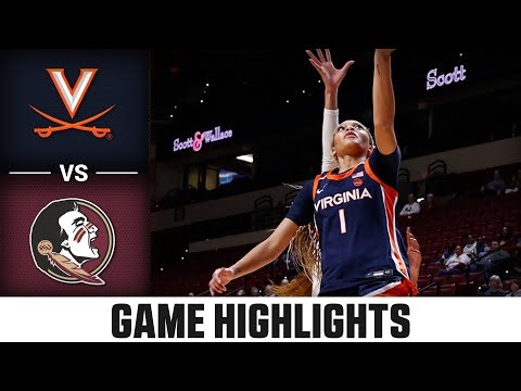 Virginia vs. Florida State Game Highlights | 2025-26 ACC Women's Basketball