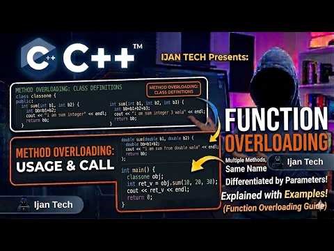 C++ Polymorphism Explained | Function Overloading Full Lecture with Real Examples #12