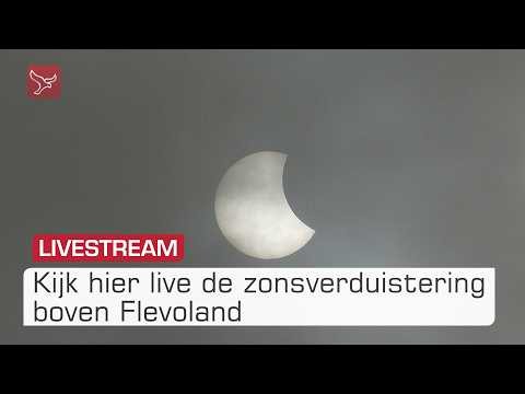 Kijk hier de zonsverduistering boven Flevoland terug