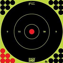 SPLATTER SHOT TARGET BULLSEYE 12" GREEN PEEL/STICK 5EA