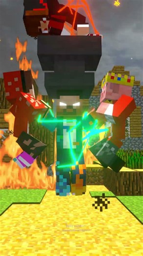 JJ sister vs Herobrine 😎 #minecraftanimation