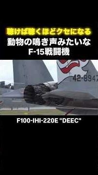 聞けば聴くほどクセになる！？みんな大好きなF-15戦闘機のノズル開閉音 #shorts #航空自衛隊 #F15 #戦闘機 #fighterjet #aviation