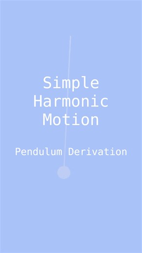 Pendulum derivation text animation first animation made in blender! #stem #physics #funfact