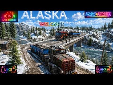 LIVE Snow Runner | SOLO -Finishing Alaska GR ENTERPRISE contracts-searching easy way | day -51🚚🚛😊