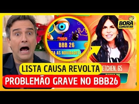 🚨NOW: MAJOR PROBLEM on BBB26! GLOBO is DESPERATE and MAKES A DRASTIC DECISION! LIST of those CONT...