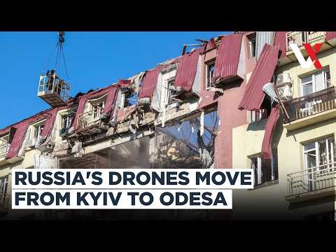 Russian Drone Strike Hits Odesa, Damaging Homes & School | VERTEX