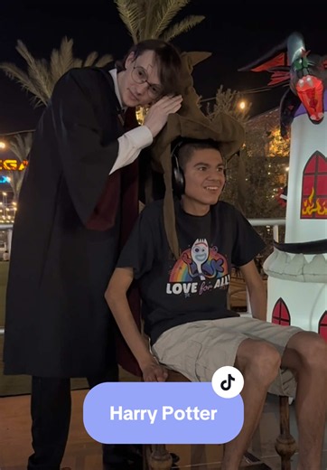 Harry Potter listening to the sorting hat to see which house Thomas belongs to #autism #harrypotter #sortinghat #wizard #gryffindor