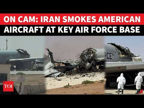 ON CAM: Iranian Missile SPLITS U.S. Aircraft Into Half; Huge Destruction At Saudi Airbase | WATCH