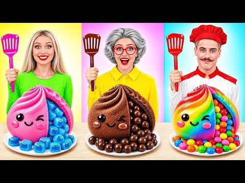 Me vs Grandma Chocolate Food Challenge | Tasty Kitchen Hacks by Multi DO Challenge