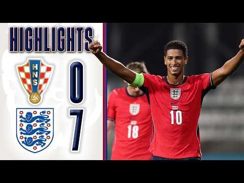 SEVEN! 🤯 Kane & Saka both scoring a brace | Croatia 0-7 England | UEFA Nations League Highlights