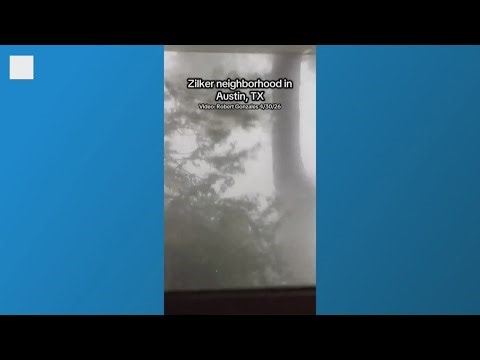 Hail seen Thursday in Austin's Zilker neighborhood