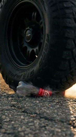 Empty pop bottle realistically explodes pop everywhere.