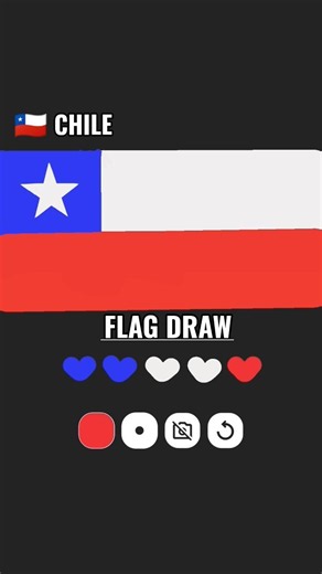 Chile Flag 🇨🇱 #draw