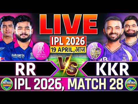 🔴 Live: IPL 2026, RR vs KKR, Cricket Live Match Today Score & Commentary, Last 15 Overs