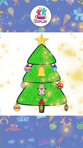 How To Draw CHRISTMAS TREE🎄 #shorts #christmas #drawing