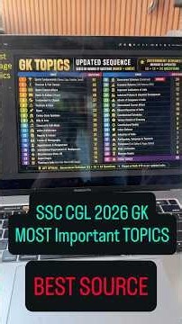 SSC CGL GK high weightage topics | Best source #ssc #ssccgl #sscgk #shorts