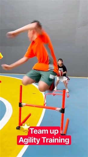 Partner Agility Training 💫 In Sync Teamwork to Run Faster #shorts #speedandagility #exercise
